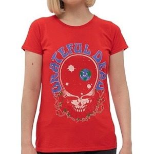 The Grateful Dead Space Your Face & Logo Red M Дамски Риза (GRATETS04LR02)