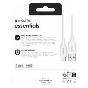 Mophie Essentials USB-A / USB-C cable 1m white