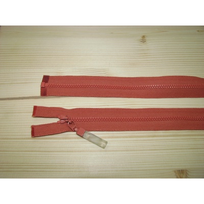 Kostenný zips tehlový svetlý 3mm deliteľný jednosmerný 30cm