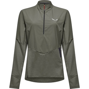 Salewa Дамски поларен пуловер Salewa Women's Pedroc Dry Wind HZ Tee Longsleeve - Faded Green - размер 40 (EU) (105-6746-0115)