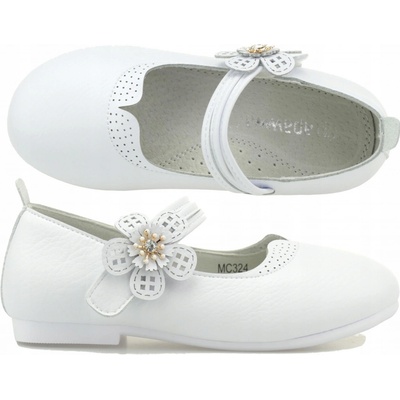 Dívčí k prvnímu svatému přijímání boty dívčí na suchý zip bílé