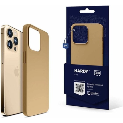3mk Protection Калъф за Apple iPhone 15 Pro, силиконов, 3MK Hardy Case, златист