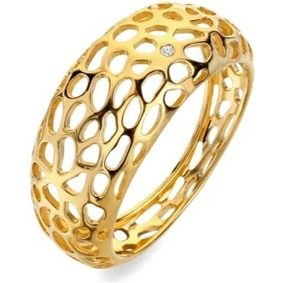 Hot Diamonds Pozlacený prsten s diamantem Orb DR323