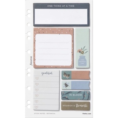 Filofax Lepicí bločky Multi Botanical náplň osobních A5 diářů 8 ks