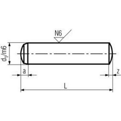 kolík 2x30 m6 BEZ PÚ válcový kalený DIN 6325 – Zboží Mobilmania