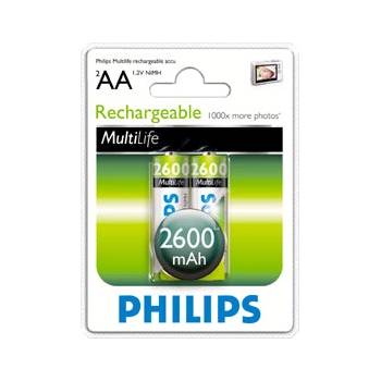 Tp vision Philips Акумулаторна батерия HR6 AA, 2600 mAh, 2 блистера (R6B2A260/10)