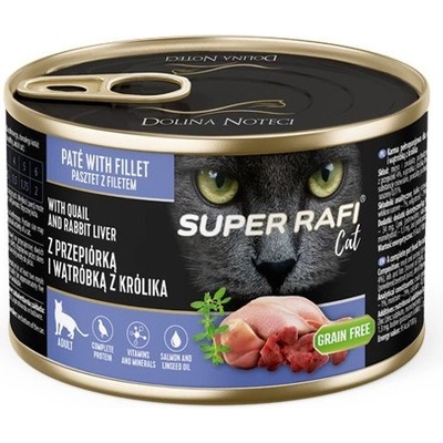 RAFI Super Rafi Cat Adult P&F Quail and Rabbit liver 185 г