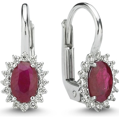 Lillian Vassago v bílém zlatě s rubínem a brilianty LLV11-SMEG5647-02-RUB