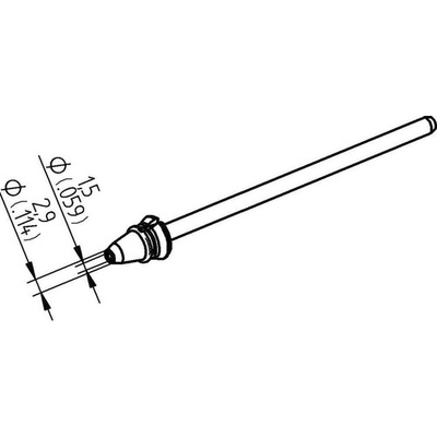 Ersa 0742ED1529H/SB odspájkovací hrot kónický Veľkosť hrotov 2.9 mm Dĺžka hrotov 79.25 mm Obsah 1 ks
