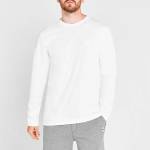 Boss Тениска Boss Men's Tacks Long-sleeve T-Shirt Tonal Logo Badge - White 100