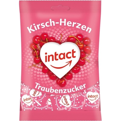 Intact sáček hroznový cukr třešňové srdíčka 75 g