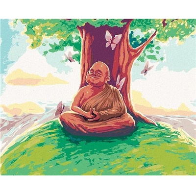 Zuty Malování podle čísel BUDDHA SEDÍCÍ POD STROMEM UMĚNÍ