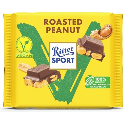 RITTER SPORT Čokoláda vegán s praženými arašidmi 100 g