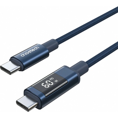 Choetech XCC-1068 PD 60W USB-C - USB-C 1,2m modrý