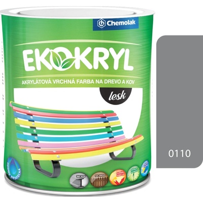 CHEMOLAK EKOKRYL Lesk V2062 0110 sivá tmavá 0,6l