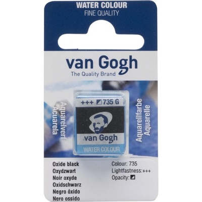 Van Gogh Akvarelová barva v půlpánvičce 735 Oxide Black