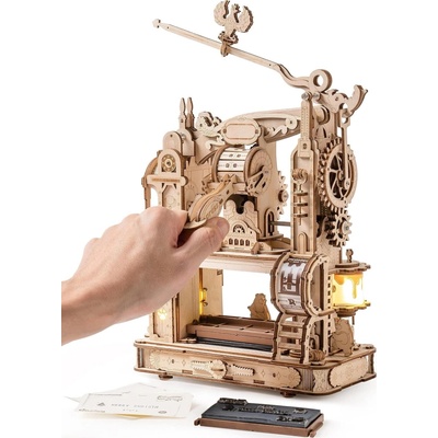 ROKR Drevené mechanické 3D puzzle Klasická tlačiareň 303 ks