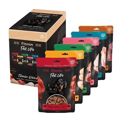 Fitmin For Life Mrazem sušené pamlsky multipack 6 x 30 g