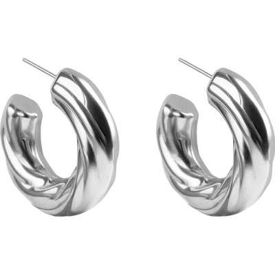 Marc Malone Oceľové kruhy Celeste Silver Earrings MCE250192S