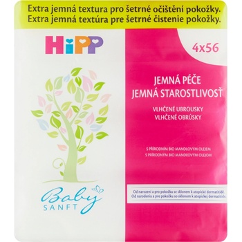 HiPP Babysanft čistiace vlhčené utierky 4 x 56 ks