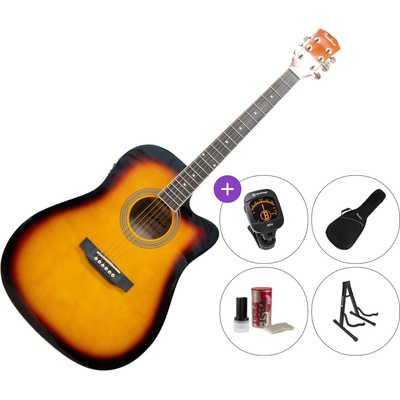 Pasadena SG028CE SET Vintage Sunburst Електро-акустична китара Дреднаут