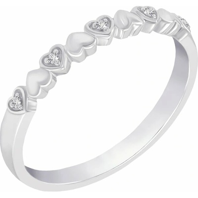 Eppi Srdiečkový eternity prsteň s lab-grown diamantmi Dario R44092