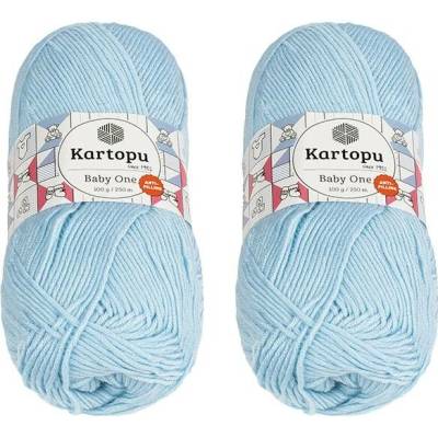 Bellatex SET 2ks Příze BABY ONE 100g / 250 m Světle modrá
