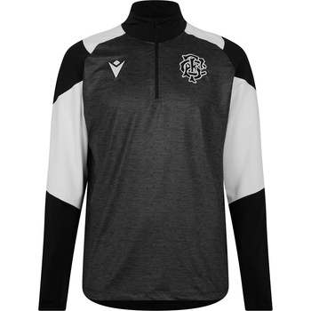 Image 1 of Macron Тениска Macron Men's Barbarians Quarter-Zip Replica Short-Sleeve T-Shirt - Black/White