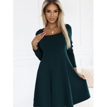 Numoco Удобна рокля с дълъг ръкав и трапец - зелена Numoco IVANA numoco | Zelen | ЖЕНИ | S