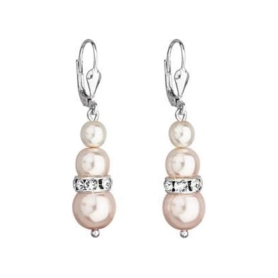 Pavona stříbrné s perličkami Crystals from Swarovski Rosaline 31150.3 rosaline