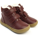 Protetika dívčí zimní boty Barefoot Deny vínová