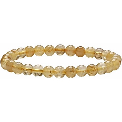 Nefertitis Sagenit náramek z korálků 6 mm NF59226 obvod cca 16 až 21 cm