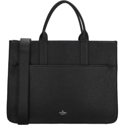Charm London Černá elegantní shopper kabelka „Princetown“