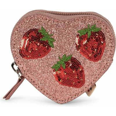 Konges Sløjd Dětská peněženka Strawberry Pink Glitter, růžová barva