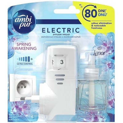 Ambi Pur Electric Lenor Spring Awakening osvěžovač vzduchu elektrický odpařovací strojek a náhradní náplň 20 ml