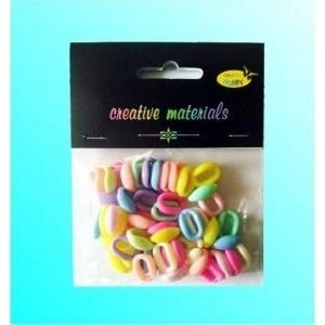 Galeria Hobby Plastic pastel beads 16x11mm 22g