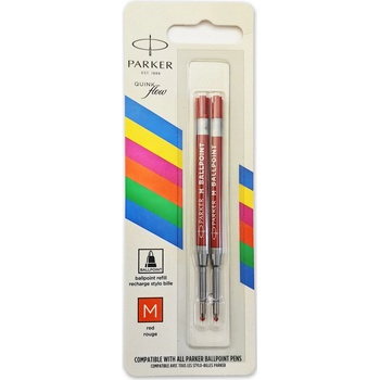 Parker 1502/0286545 Náplň QuinkFlow do guľôčkového pera M červená 2 ks