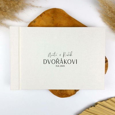 Lovelu Svatební fotoalbum se jménem – bílé - Moderní romance