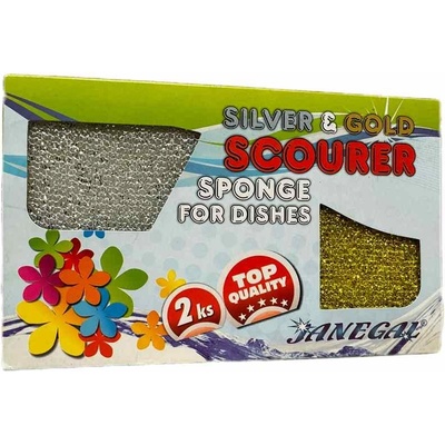 Janegal drôtenka so špongiou strieborná zlatá 1+1 ks