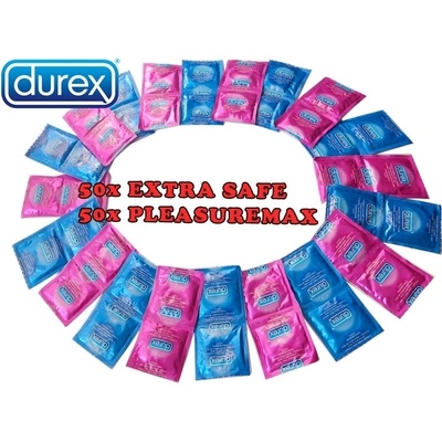 Durex mix Extra Safe/Pleasuremax 100 ks
