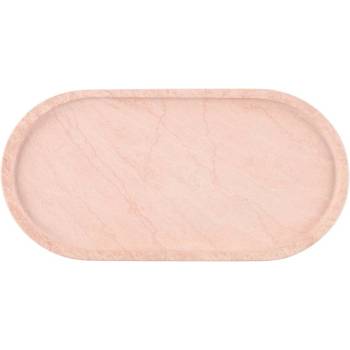 MAKU Овална мраморна табла за сервиране 30х15 см. - светло червена (tb maku 647373)