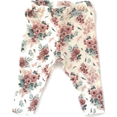 Taturo Květinové legíny béžová