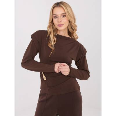 Blouse IT-BZ-21898.12-brown hnedá Italy Moda