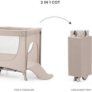 KinderKraft JOY SIMPLE 2 бебешка кошара BEIGE (KLJOY02BEG00000) - bebetabg