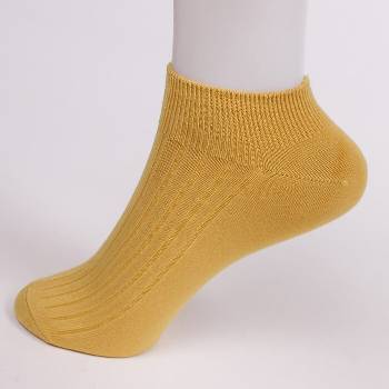 Дамски къси чорапи в жълт цвят