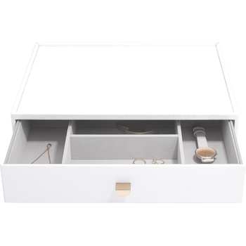 Stackers Ковчеже за бижута Stackers Pebble дълбоко с чекмедже supersize бяло (75904)