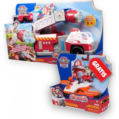 ОФЕРТА: Пес патрул Fire Rescue голяма интерактивна пожарна кола + превозно средство Зума Безплатно (AS_6072600_6072684)