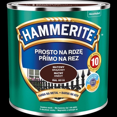 Hammerite priamo na hrdzu 0,25L matný hnedý
