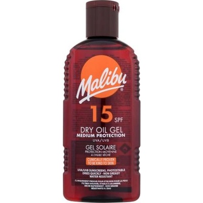 Malibu Dry Oil Gel SPF15 водоустойчив слънцезащитен маслен гел 200 ml