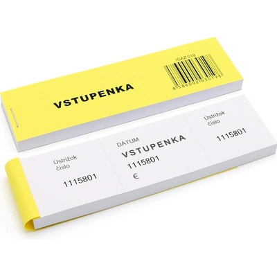 Igaz 19 Vstupenka číslovaná 3-dielna 100 listov